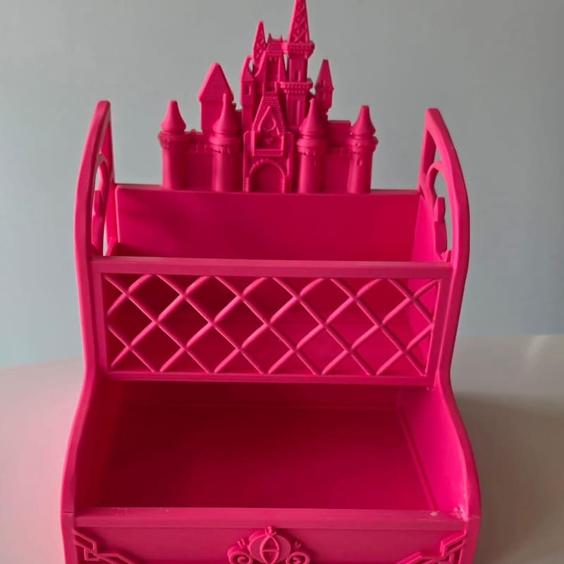 Princess castle two-tier desk organizer