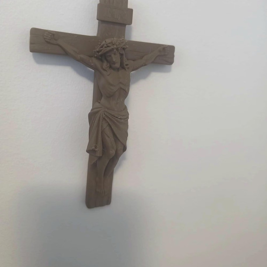 White Crucifix Wall Cross — photo 3 of 3, made to order by Danjo 3D Studio
