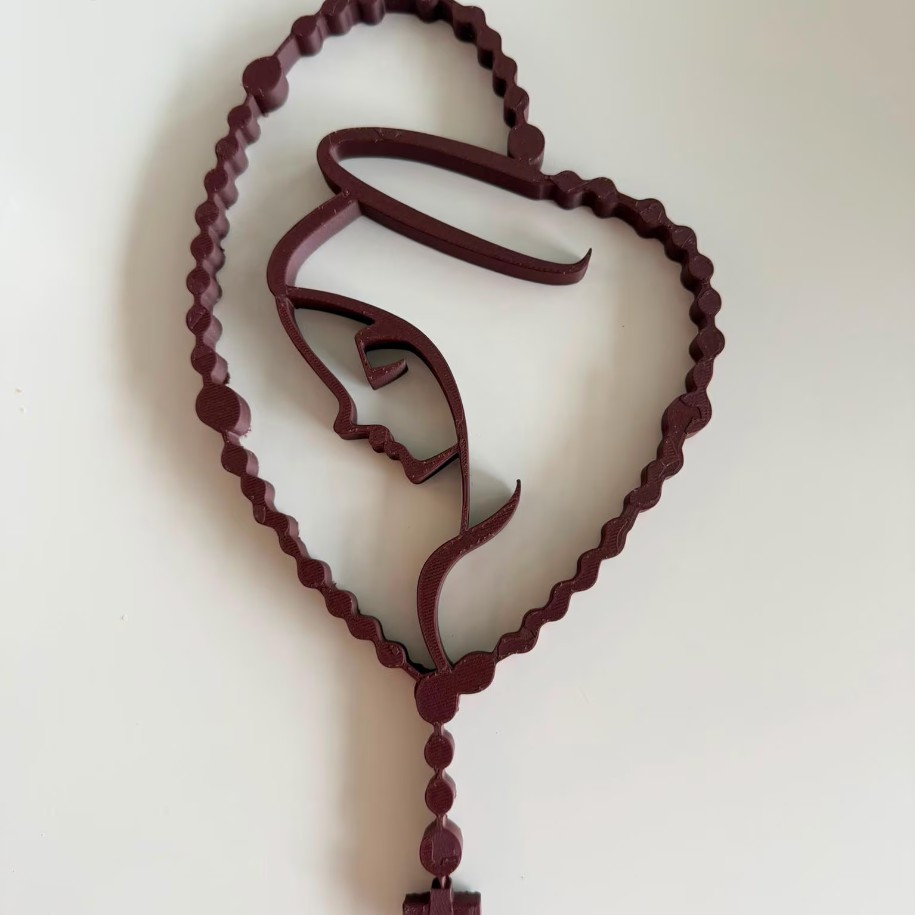 Rosewood Rosary Wall Decor — photo 2 of 3, made to order by Danjo 3D Studio