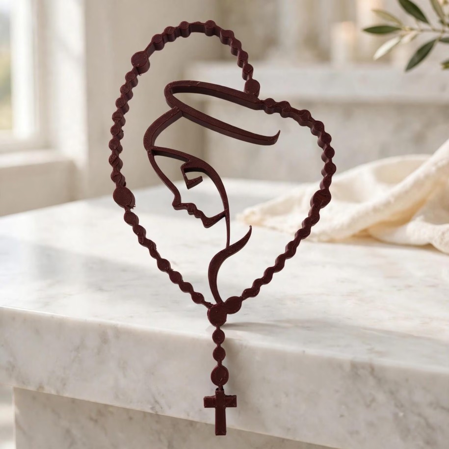 Rosewood Rosary Wall Decor — photo 3 of 3, made to order by Danjo 3D Studio