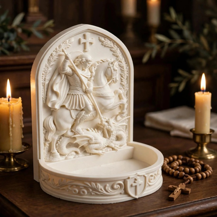 Saint George Rosary Holder — photo 2 of 3, made to order by Danjo 3D Studio