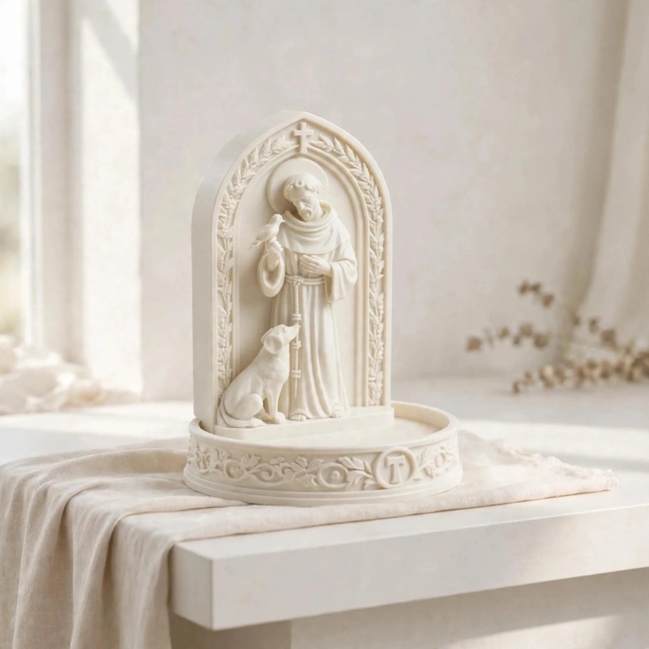 Saint Francis of Assisi Rosary Holder — photo 3 of 3, made to order by Danjo 3D Studio