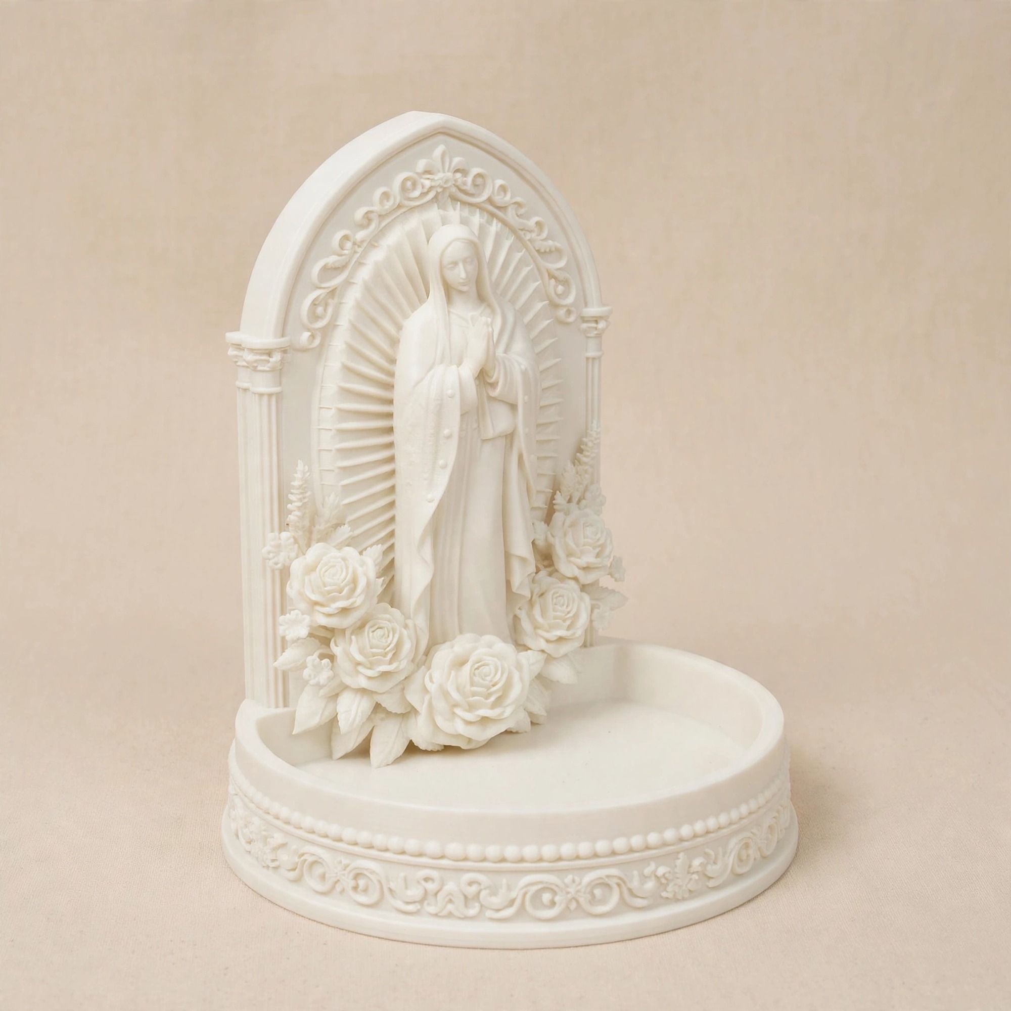 Our Lady of Guadalupe rosary holder statue