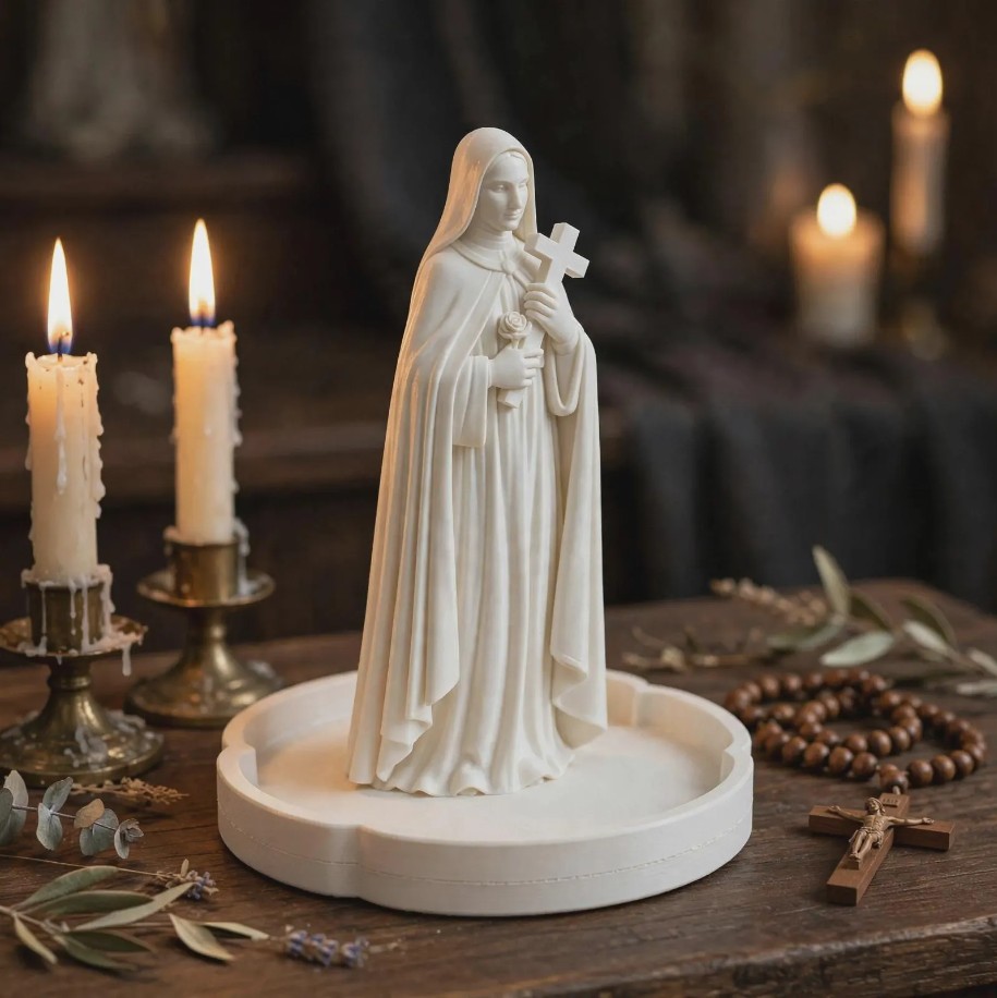 Saint Therese of Lisieux Rosary Holder — photo 2 of 3, made to order by Danjo 3D Studio