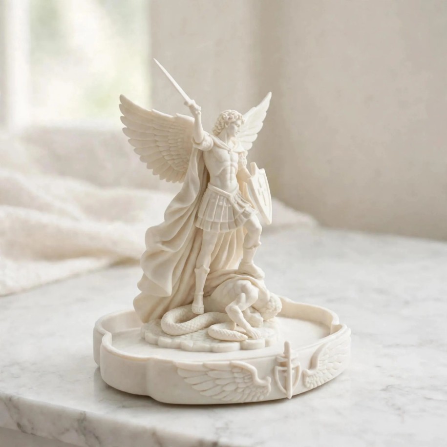 Saint Michael the Archangel Rosary Holder — photo 3 of 3, made to order by Danjo 3D Studio