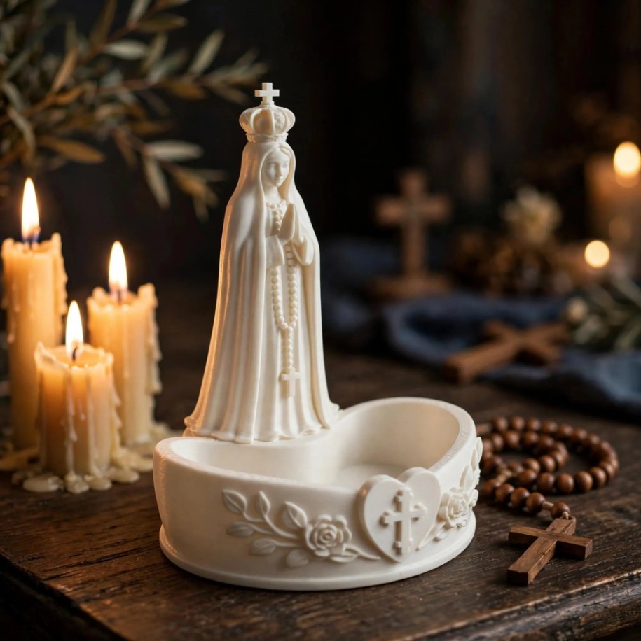 Our Lady of Fatima Rosary Holder — photo 2 of 3, made to order by Danjo 3D Studio