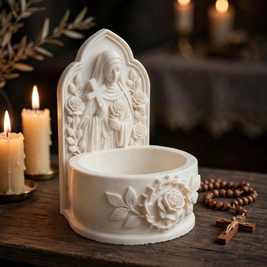 Saint Rita of Cascia Rosary Holder — photo 2 of 3, made to order by Danjo 3D Studio