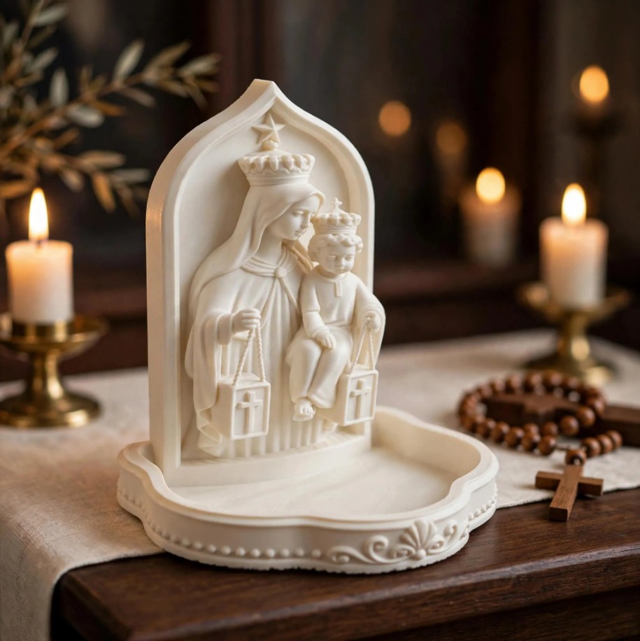 Our Lady of Mount Carmel Rosary Holder — photo 2 of 3, made to order by Danjo 3D Studio