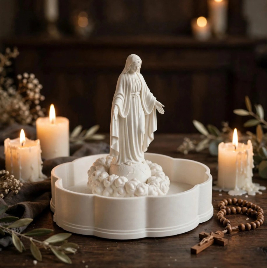 Our Lady of Grace Rosary Holder — photo 2 of 3, made to order by Danjo 3D Studio